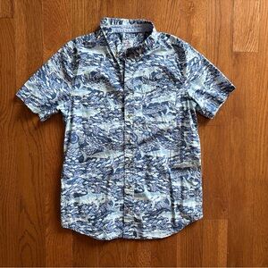 Vineyard Vines Boy’s Blue Shark Patterned Shirt